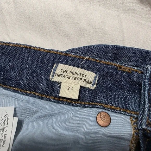 Madewell Women's The Perfect Vintage Crop Jean Size 24 - Picture 4 of 6